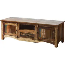 Massivmoebel24 NATURE OF SPIRIT TV-Lowboard 150x50x50 cm Mehrfarbig Holz