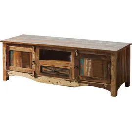 Massivmoebel24 NATURE OF SPIRIT TV-Lowboard 150x50x50 cm Mehrfarbig Holz