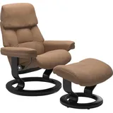 Stressless Stressless® Relaxsessel »Ruby«, mit Classic Base, Größe S, Gestell Eiche, Wenge, Braun & Schwarz braun