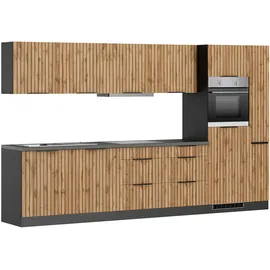 kochstation Küchenzeile KOCHSTATION 330 cm beige