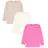 TupTam Mädchen Langarmshirt 3er Pack Langarm Unterhemden Basic Unterwäsche Shirts Unterhemd, Farbe: 3er Pack Pink/Ecru/Beige, Größe: 110 - 110