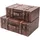 HMF Aufbewahrungsbox Vintage Koffer 38 + 44 cm 2-tlg. bunt
