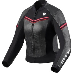 Revit Median Damen Motorrad Lederjacke, schwarz-pink, Größe 40
