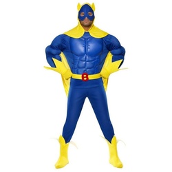 Smiffys Kostüm Bananaman, Original Lizenzprodukt aus der “Bananaman”-Serie blau M