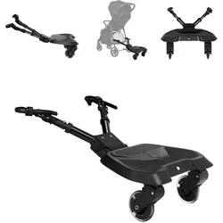 Kikkaboo Kinderwagen Trittbrett Ally universal Stoßdämpfer Kinderwagenaufsatz schwarz