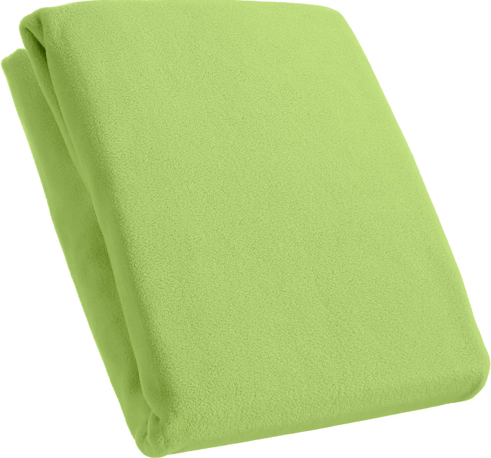 Spannbettlaken KUM "Mikrofaser-Fleece Spannbetttuch", grün, L:200cm, Microfaser-Fleece, Obermaterial: 100% Polyester, Bettlaken, Spannbettlaken