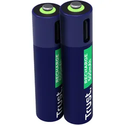 Trust Batterie - USB-C + Batterie 2 x AAA - (wiederaufladbar)