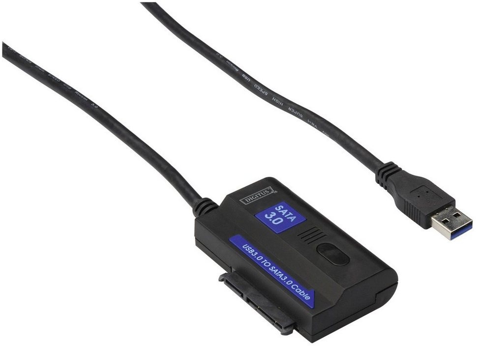 Digitus Digitus Festplatten/SSD Adapter [1x USB 3.2 Gen 1 Stecker A (USB 3.0) USB-Adapter, 1.20 cm schwarz