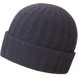 Stetson Strickmütze Beanie aus 100% Kaschmir mit Umschlag blau