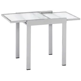 Merxx Balkonausziehtisch 130 x 65 x 75 cm silber/grau