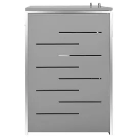 vidaXL Mülltonnenbox für 2 Tonnen 138 x 77,5 x 115,5 cm grau