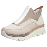 Rieker Schlupfboots, Keilabsatz, Freizeitschuh, High Top-Sneaker, Reißverschluss, Gr. 39, beige kombiniert, , 21744314-39