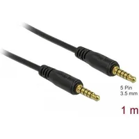 Delock 85696 Audio-Kabel 1 m 3.5mm Schwarz