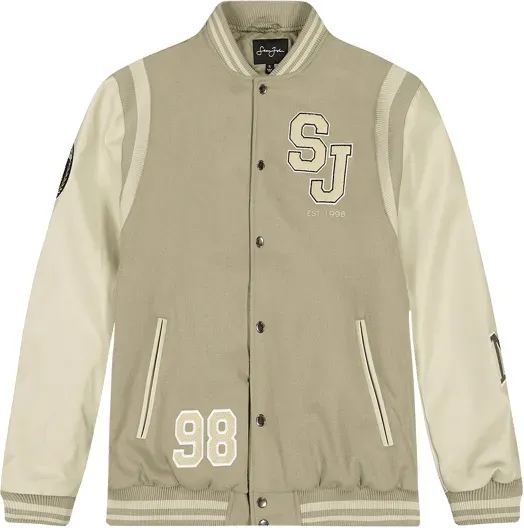 Sean John Logo Collegejacke Jacke Beige