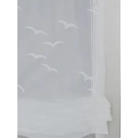 Kutti Raffrollo Seabird 45 x 130 cm transparent/weiß
