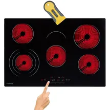 Arebos Elektro-Kochfeld 5 Kochzonen