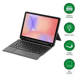 4smarts Tastatur Case Solid Pro QWERTZ für Samsung Galaxy Tab S10 Lite Grau
