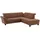 Home Affaire Ecksofa »Solvei L-Form« wahlweise auch mit Kopfteilverstellung und Bettfunktion, Federkern braun