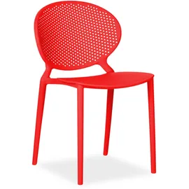 Homestyle4u Gartenstuhl 41 x 48 x 77 cm rot 4 St.