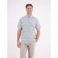 Lerros Herren Halbarmhemd, floral bedruckt - White - S