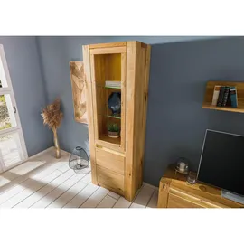 MASSIVMOEBEL24.DE Vitrine KENT 73 x 40 x 205 cm Beige