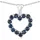 vira jewels Kette mit Anhänger 925 Sterling Silber rhodiniert Blau/Weiß