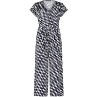 Betty Barclay Damen Jumpsuit mit Eingrifftaschen 36, Dunkelblau/Weiß - 36W
