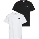 KangaROOS T-Shirt in schwarz + weiß), | Gr.: 140/146