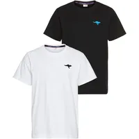 KangaROOS T-Shirt in schwarz + weiß), | Gr.: 140/146