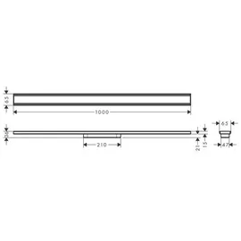 Hansgrohe RainDrain Original Duschrinne 1000 mm