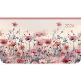 Neumann Ladytimer Pad Flower Field 2026 - Taschen-Kalender 15,6x9 cm - Blumen - Weekly - 128 Seiten - Notiz-Buch - Alpha Edition