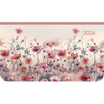 Neumann Ladytimer Pad Flower Field 2026 - Taschen-Kalender 15,6x9 cm - Blumen - Weekly - 128 Seiten - Notiz-Buch - Alpha Edition