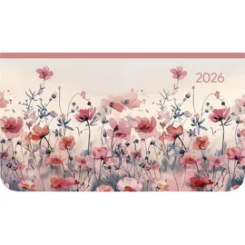 Neumann Ladytimer Pad Flower Field 2026 - Taschen-Kalender 15,6x9 cm - Blumen - Weekly - 128 Seiten - Notiz-Buch - Alpha Edition