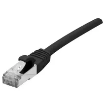 Dexlan Patchkabel Cat. 6A Class EA, S/FTP (PiMF), halogenfrei, mit Rastnasenschutz, schwarz, 3,0 m