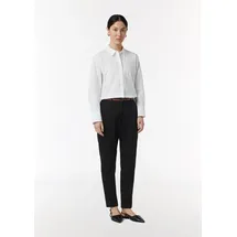 Comma, Chinohose mit Gürtel Schwarz 40