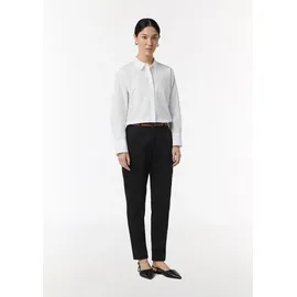 Comma, Chinohose mit Gürtel Schwarz 40