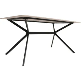 MCW Esszimmertisch MCW-O58, Esstisch Sinterstein Metall, Marmor-Optik 160cm ~ weiß