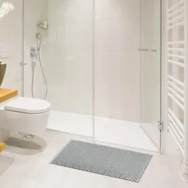 Intirilife Duschvorleger Dunkel Grau 80 x 50 cm