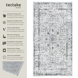 Tectake tectake® Vintage Designer Teppich, verschiedene Größen, pflegeleichter, flauschiger Kurzflor, rutschfeste Unterseite