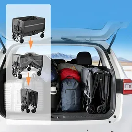 Relaxdays Bollerwagen faltbar grau