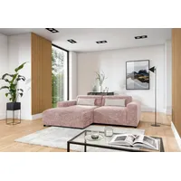 Fun Möbel Ecksofa Designersofa ROMY XS in Stoff Enjoy Me Rosa Ottomane Links