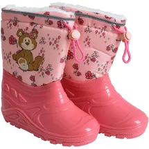 Estexo Kinder Stiefel Regenstiefel Thermostiefel Unisex Pink Bär 27
