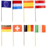 Papstar Deko-Picker 8 cm 50 St. Deutschland/Frankreich/Niederlande/Italien/Österreich/Belgien/Spanien/Schweiz