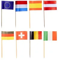 Papstar Deko-Picker 8 cm 50 St. Deutschland/Frankreich/Niederlande/Italien/Österreich/Belgien/Spanien/Schweiz