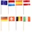 Papstar Deko-Picker 8 cm 50 St. Deutschland/Frankreich/Niederlande/Italien/Österreich/Belgien/Spanien/Schweiz