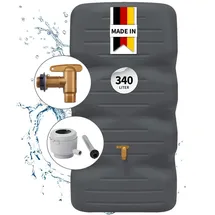 GARANTIA CUBUS Regentonne Komplett-Set 340 l Graphite Grey