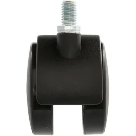 MS Beschläge Kunststoffrolle Schwarz Lenkrolle Möbelrolle Möbeltransportrolle Ø40mm 4er Pack