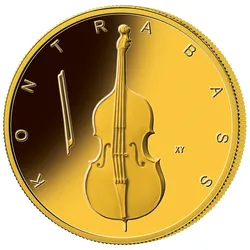 Die neue deutsche 50-Euro-Gold-Gedenkmünze 2018 "Kontrabass" - Gemischte Prägezeichen