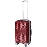 Home4Living Hartschalen-Trolley Reisekoffer Hartschalenkoffer Aufgabegepäck Bali S,M,L, 4 Rollen, integriertes Zahlenschloss rot 40 cm x 55 cm x 23 cm