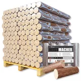 960kg Palette Holzbriketts Nestro Hartholz Briketts Rund Kamin Ofen Brikett Heizbriketts Buche und/oder Eiche Kohle ersetzt ca. 5Ster Brennholz (ENERGIE KIENBACHER BRENNHOLZ, BRIKETTS & CO.)